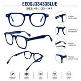 2969 Hand Made Acetate Blue Round Optical Frame — specification card