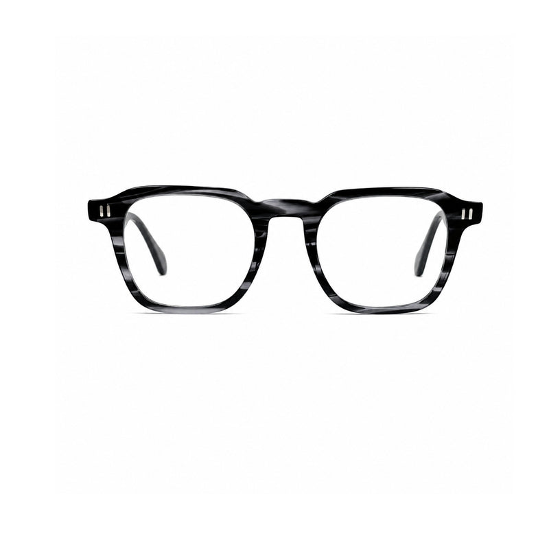 2969 Hand Made Acetate Gradient Grey Round Optical Frame — front