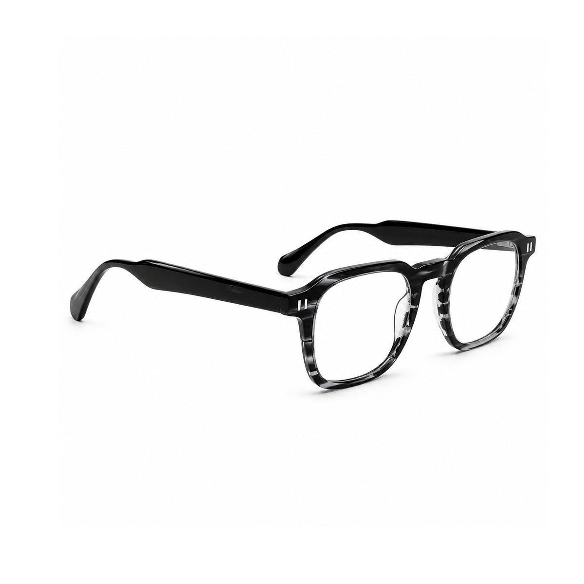 2969 Hand Made Acetate Gradient Grey Round Optical Frame — side
