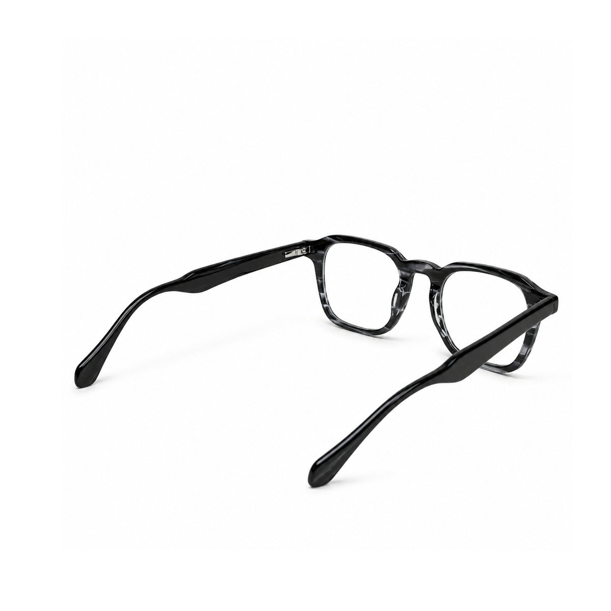 2969 Hand Made Acetate Gradient Grey Round Optical Frame — back