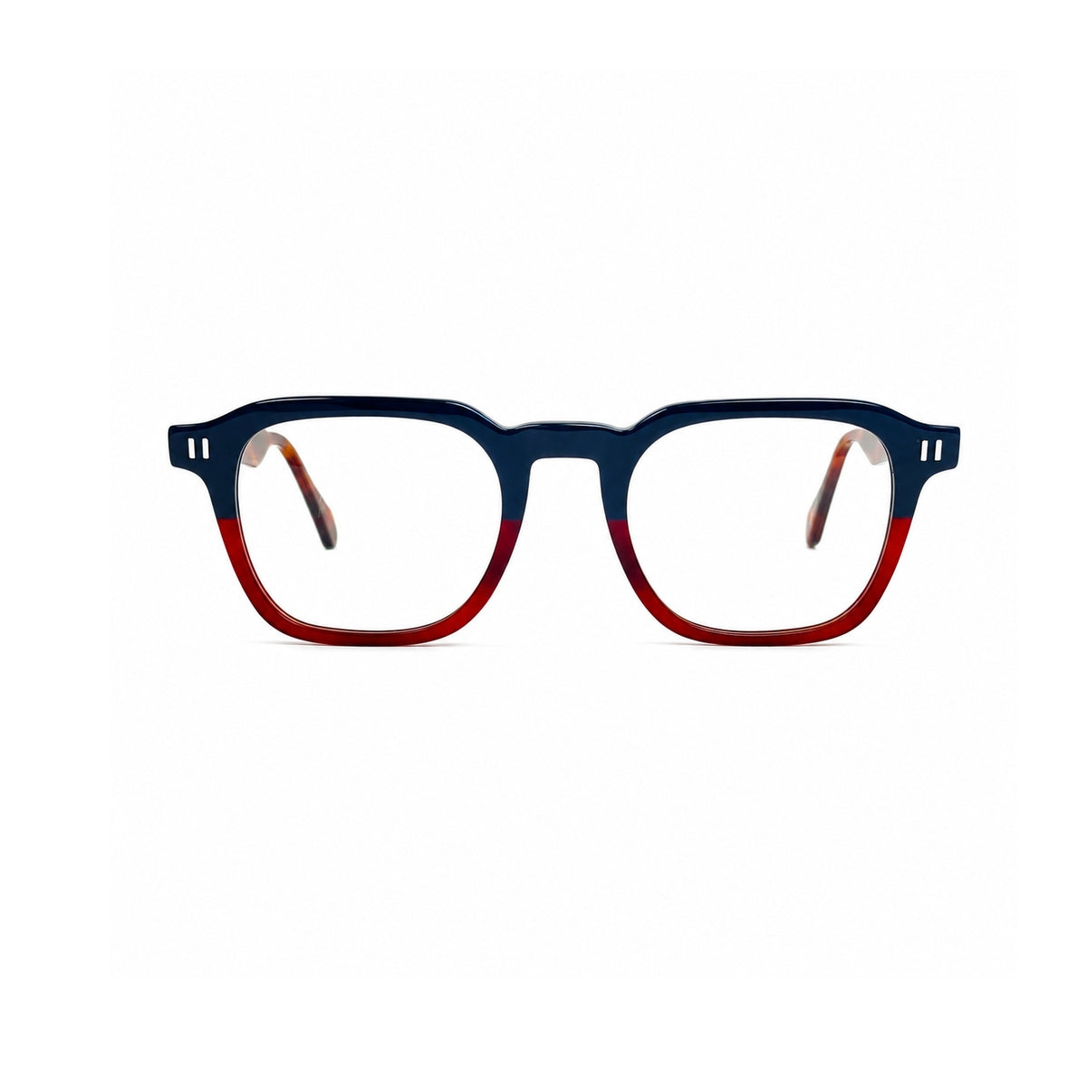 2969 Hand Made Acetate Sapphire Red Round Optical Frame — front