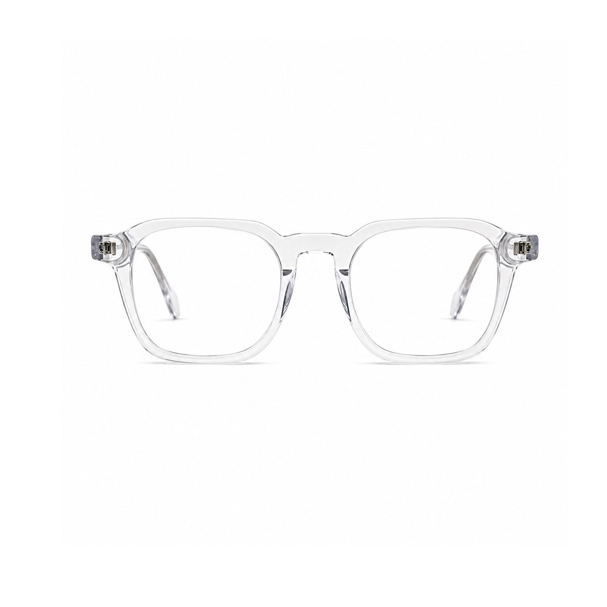 2969 Hand Made Acetate Transparent Round Optical Frame — front