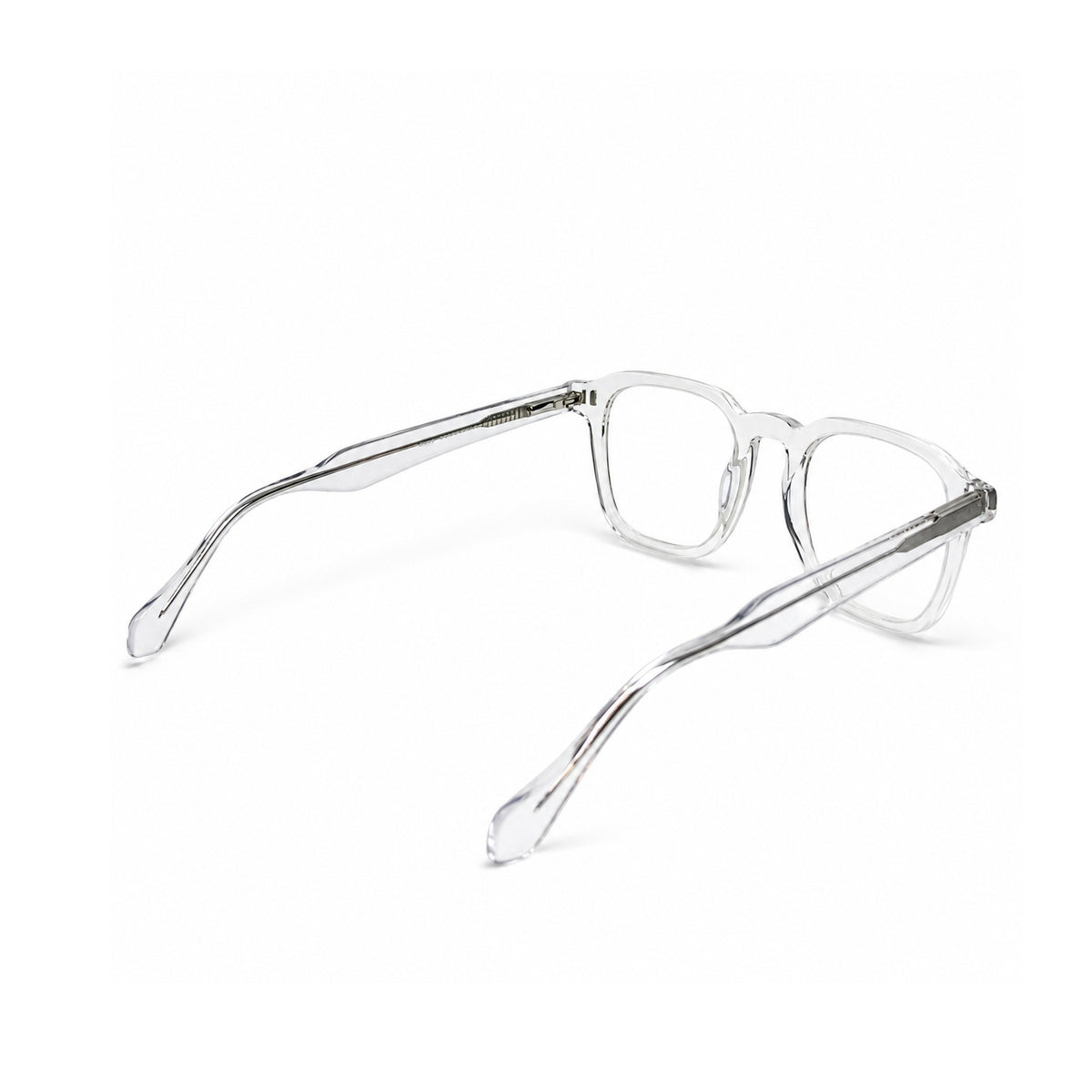 2969 Hand Made Acetate Transparent Round Optical Frame — back