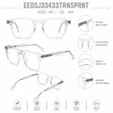 2969 Hand Made Acetate Transparent Round Optical Frame — specification card