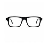 22118 Hand Made Acetate Black Rectangle Optical Frame — front