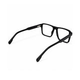 22118 Hand Made Acetate Black Rectangle Optical Frame — back