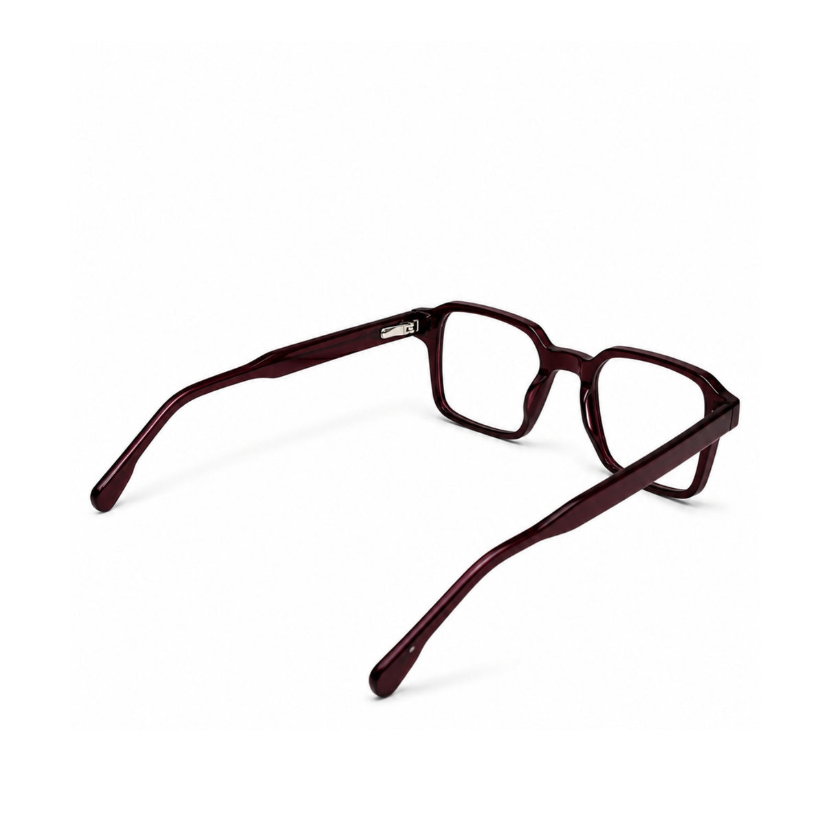 22118 Hand Made Acetate Brown Rectangle Optical Frame — back