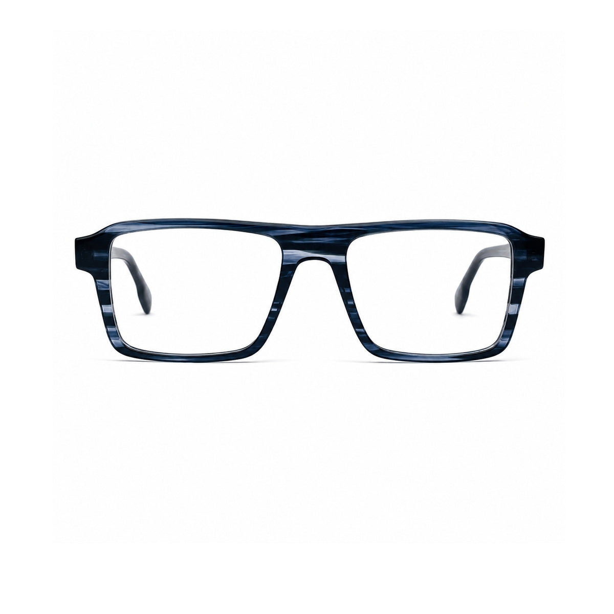 22118 Hand Made Acetate Gradient Blue Rectangle Optical Frame — front