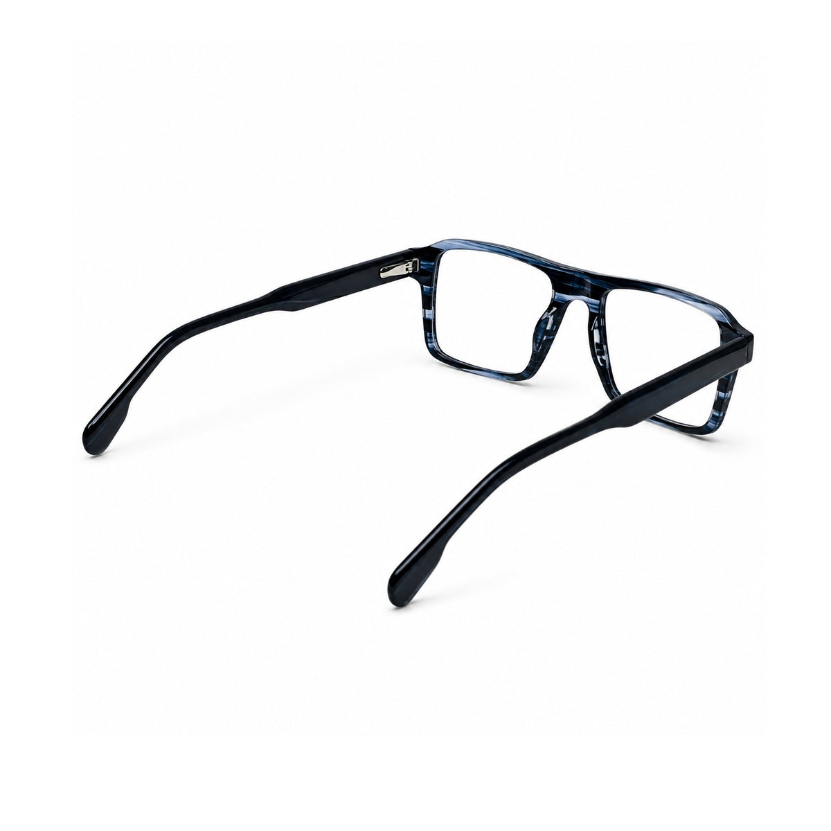 22118 Hand Made Acetate Gradient Blue Rectangle Optical Frame — back