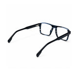 22118 Hand Made Acetate Gradient Blue Rectangle Optical Frame — back
