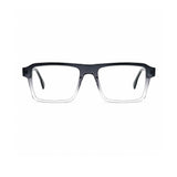 22118 Hand Made Acetate Gradient Grey Rectangle Optical Frame — front