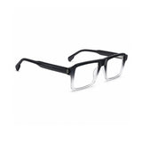 22118 Hand Made Acetate Gradient Grey Rectangle Optical Frame — side