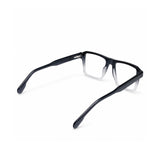 22118 Hand Made Acetate Gradient Grey Rectangle Optical Frame — back