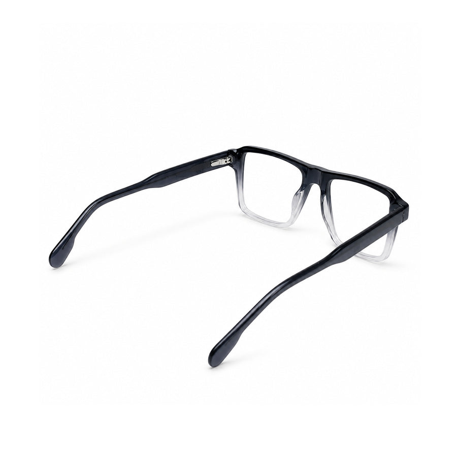22118 Hand Made Acetate Gradient Grey Rectangle Optical Frame — back