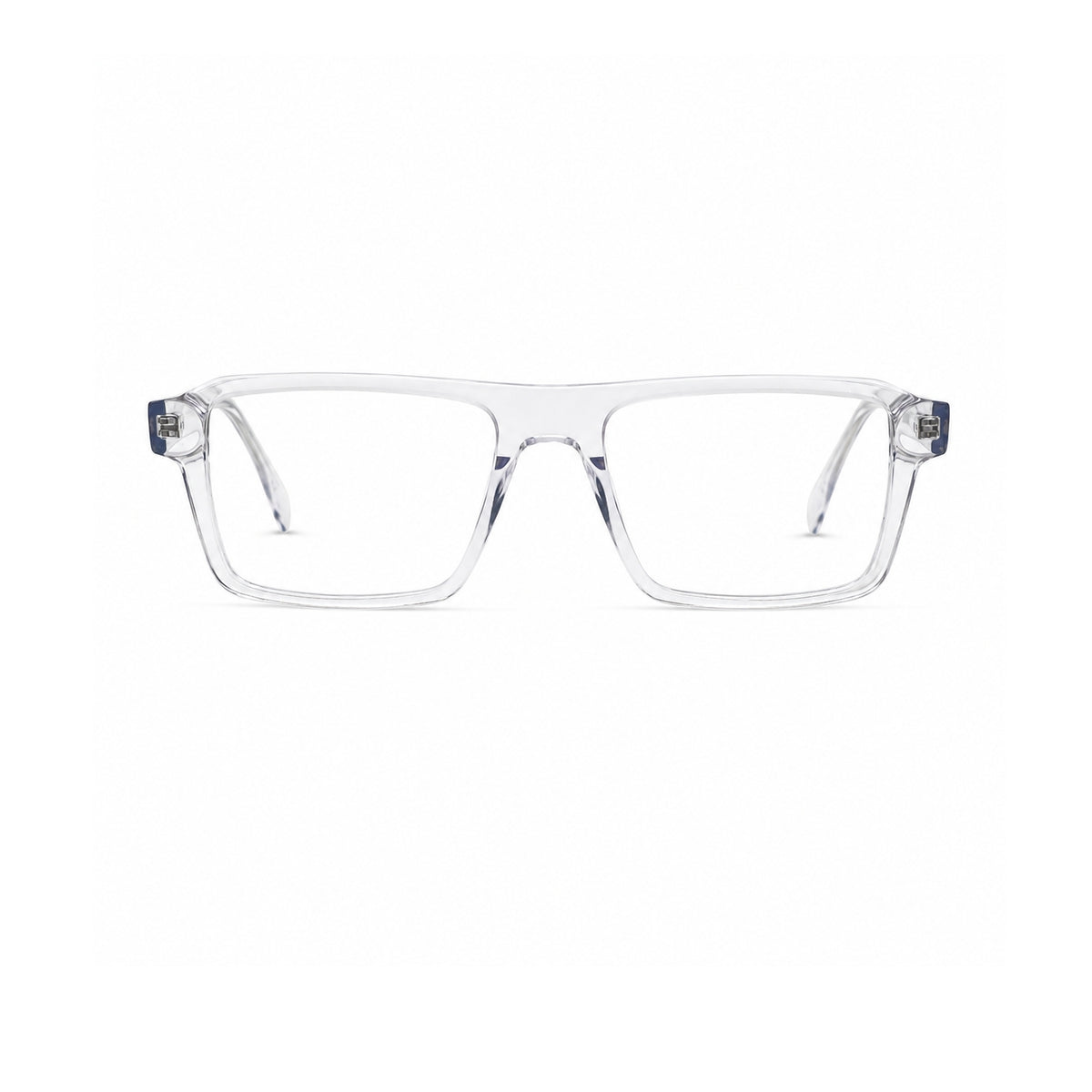 22118 Hand Made Acetate Transparent Rectangle Optical Frame — front