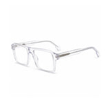 22118 Hand Made Acetate Transparent Rectangle Optical Frame — three-quarter
