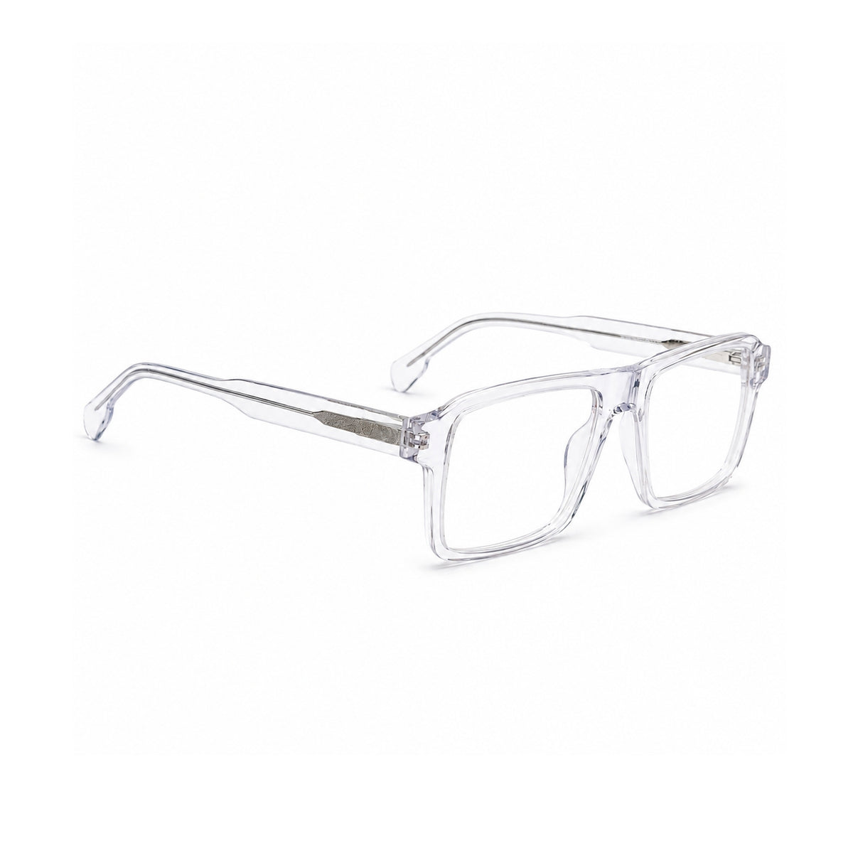 22118 Hand Made Acetate Transparent Rectangle Optical Frame — side