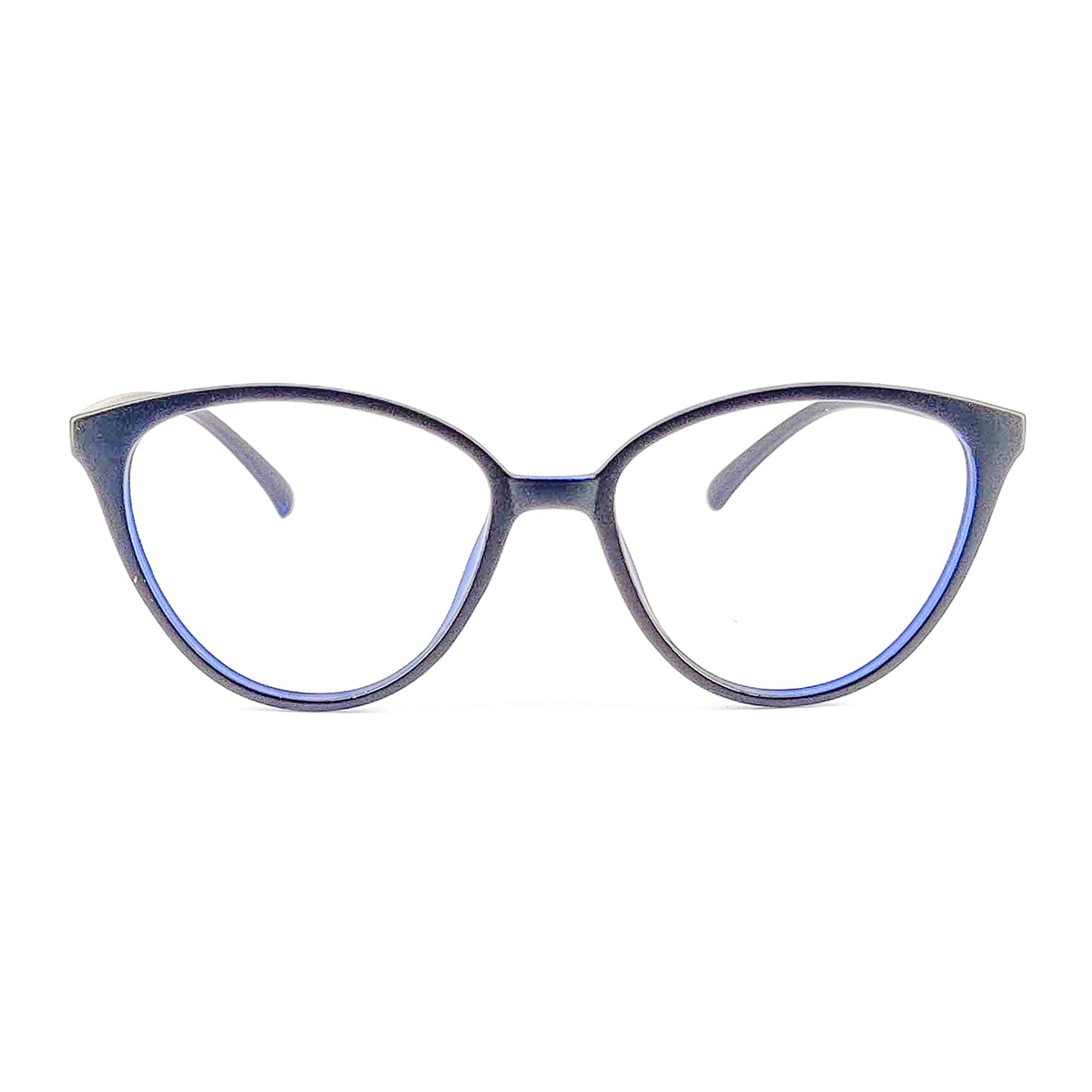 Verlin 3209 Cat-Eye Eyeglass Frame – Blue, enhanced aligned product view 1