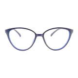Verlin 3209 Cat-Eye Eyeglass Frame – Blue, enhanced aligned product view 1