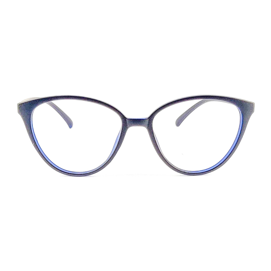 Verlin 3209 Cat-Eye Optical Frame in Blue — front view