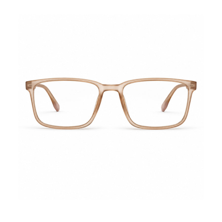 18884 VERLIN Rectangle Optical Frame in Amber - front view