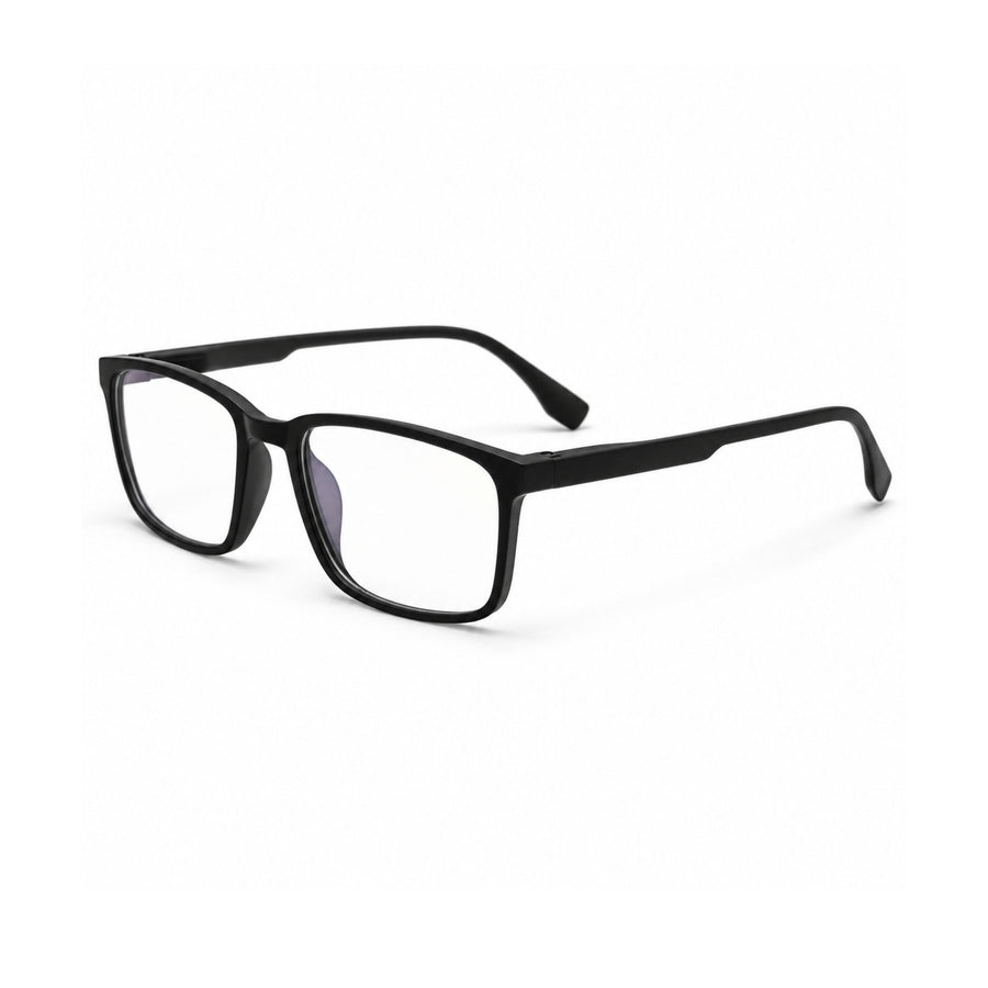 18884 VERLIN Rectangle Optical Frame in Black - angled view