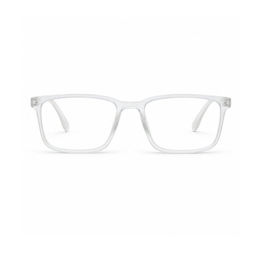 18884 VERLIN Rectangle Optical Frame in Clear Crystal - front view