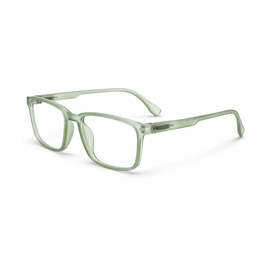18884 VERLIN Rectangle Optical Frame in Sage Green - angled view