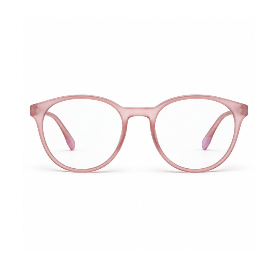18887 VERLIN Round Optical Frame in Blush Pink - front view