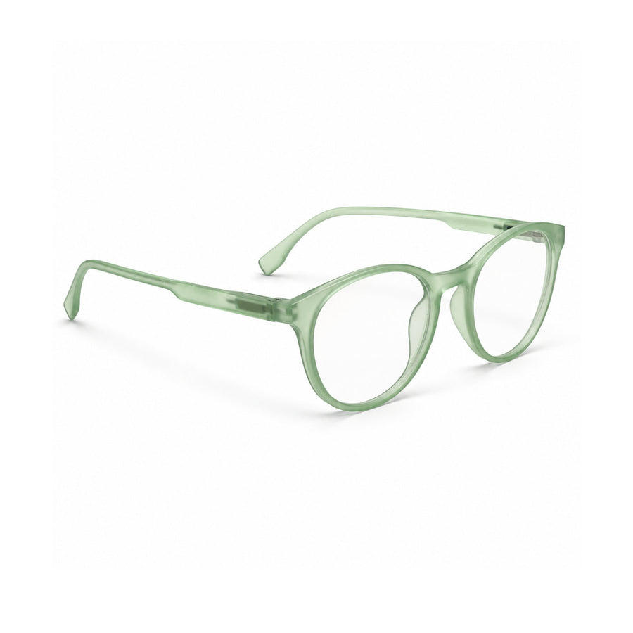 18887 VERLIN Round Optical Frame in Sage Green - opposite angle