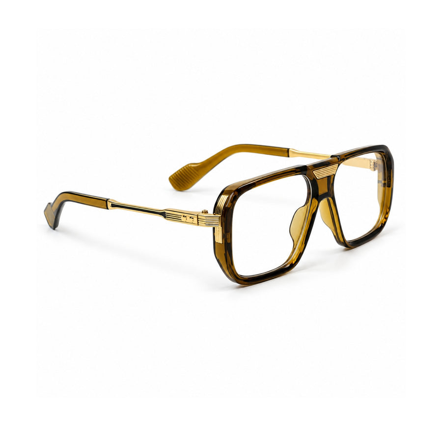 VERLIN 6067 Amber Gold navigator frame, angled view