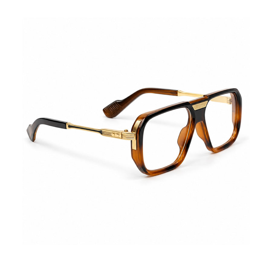 VERLIN 6067 Tortoise Gold navigator frame, angled view