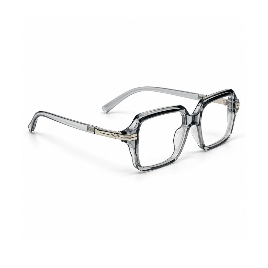 VERLIN 6115 Grey Crystal square frame, angled view