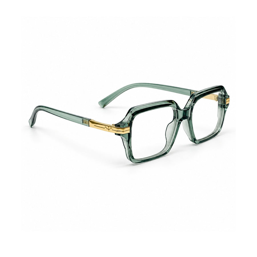 VERLIN 6115 Sage Green square frame, angled view