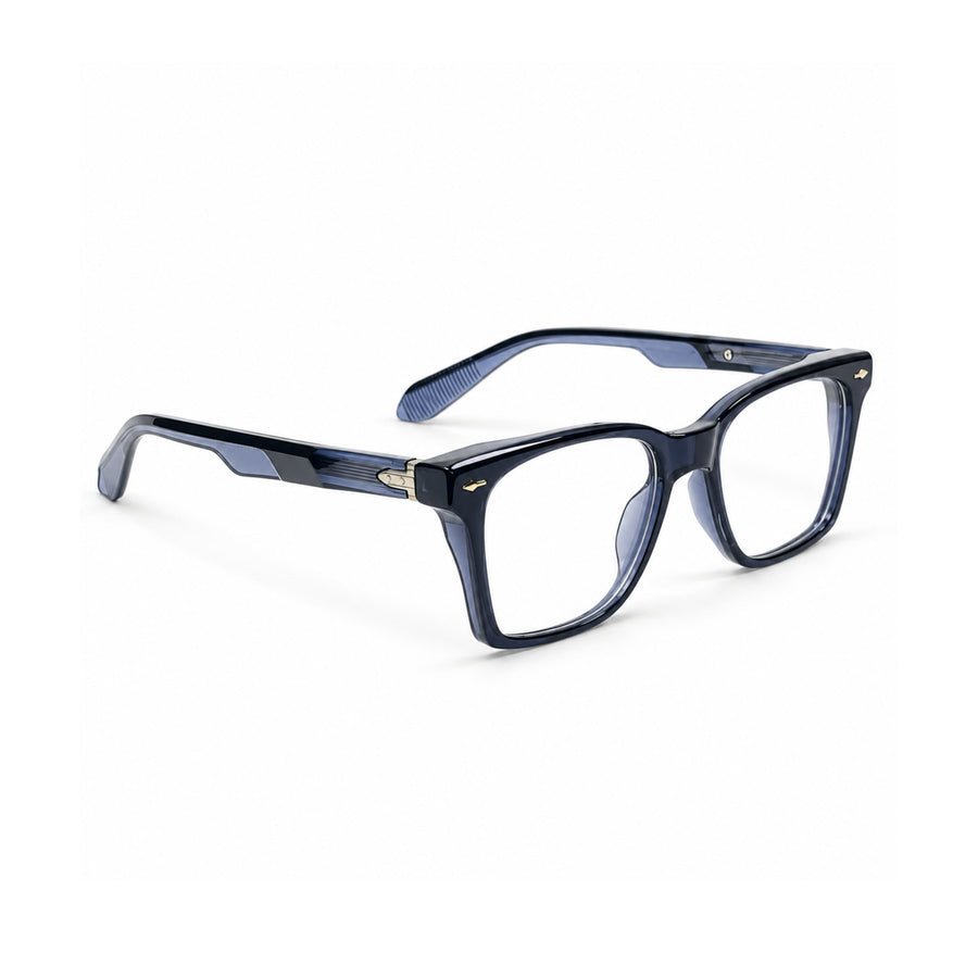 VERLIN 6204 Navy Blue rectangle frame, angled view