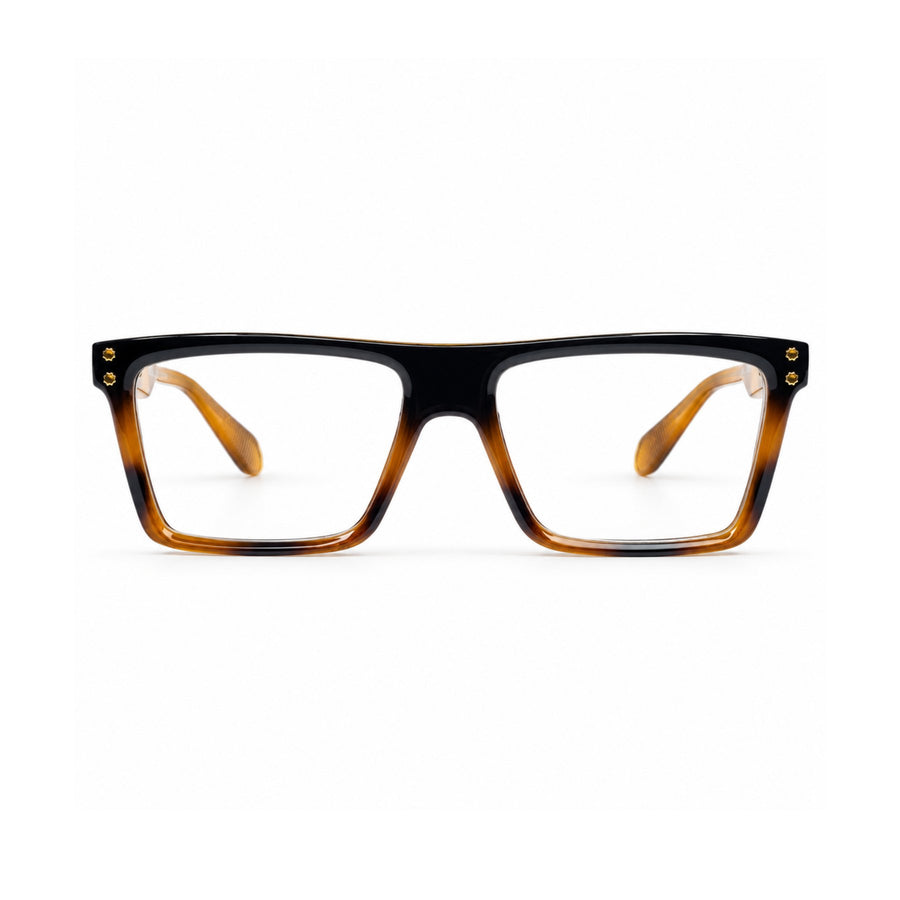 VERLIN 6230 Tortoise flat-top rectangle optical frame, front view, 55-17-146 mm