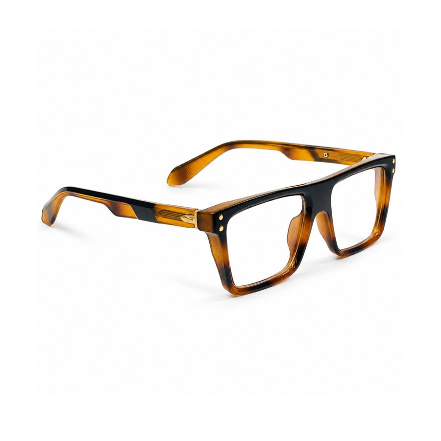 VERLIN 6230 Tortoise flat-top frame, angled view