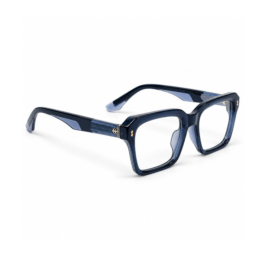 VERLIN 6233 Navy Blue bold square frame, angled view