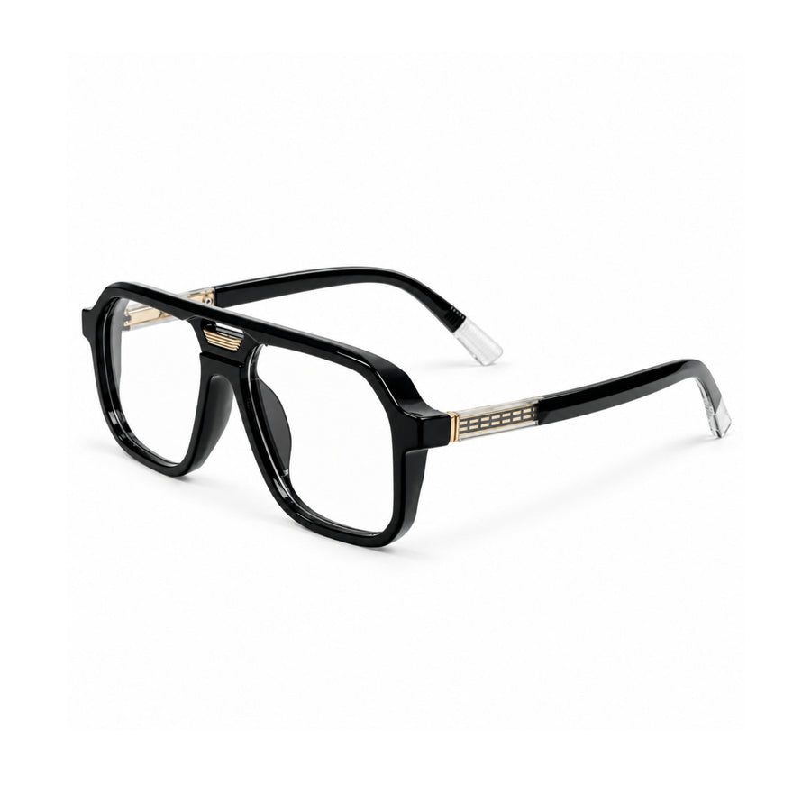 VERLIN 6240 Black Gold navigator frame, three-quarter view