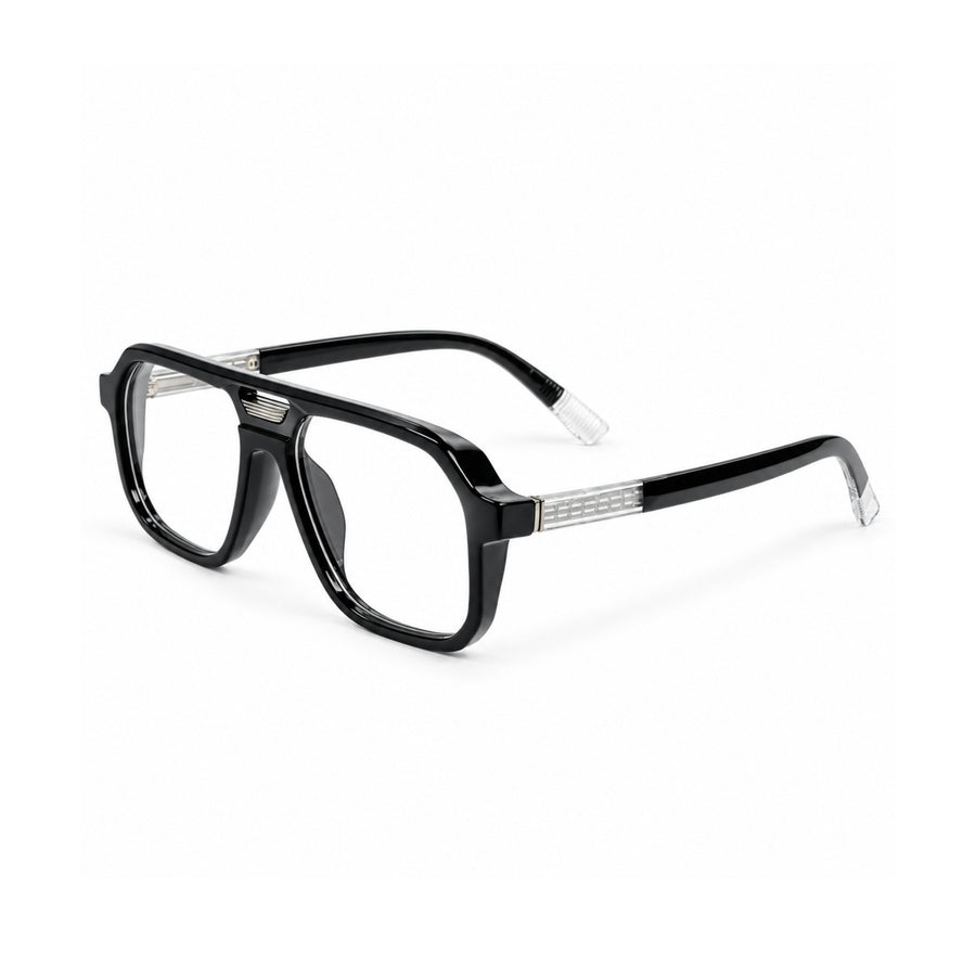 VERLIN 6240 Black Silver navigator frame, three-quarter view