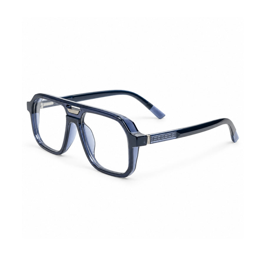 VERLIN 6240 Navy Blue navigator frame, three-quarter view
