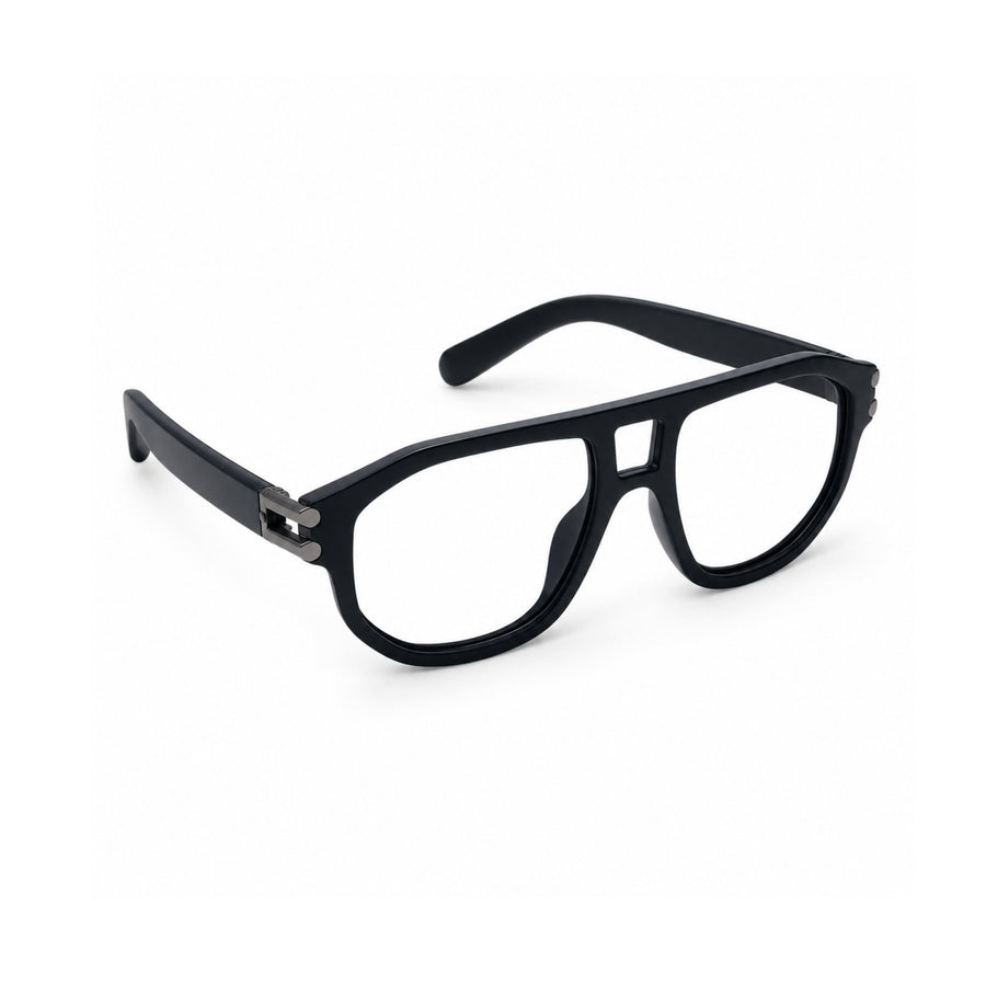 82104 VERLIN Navigator Computer Glasses in Matte Black - angled view