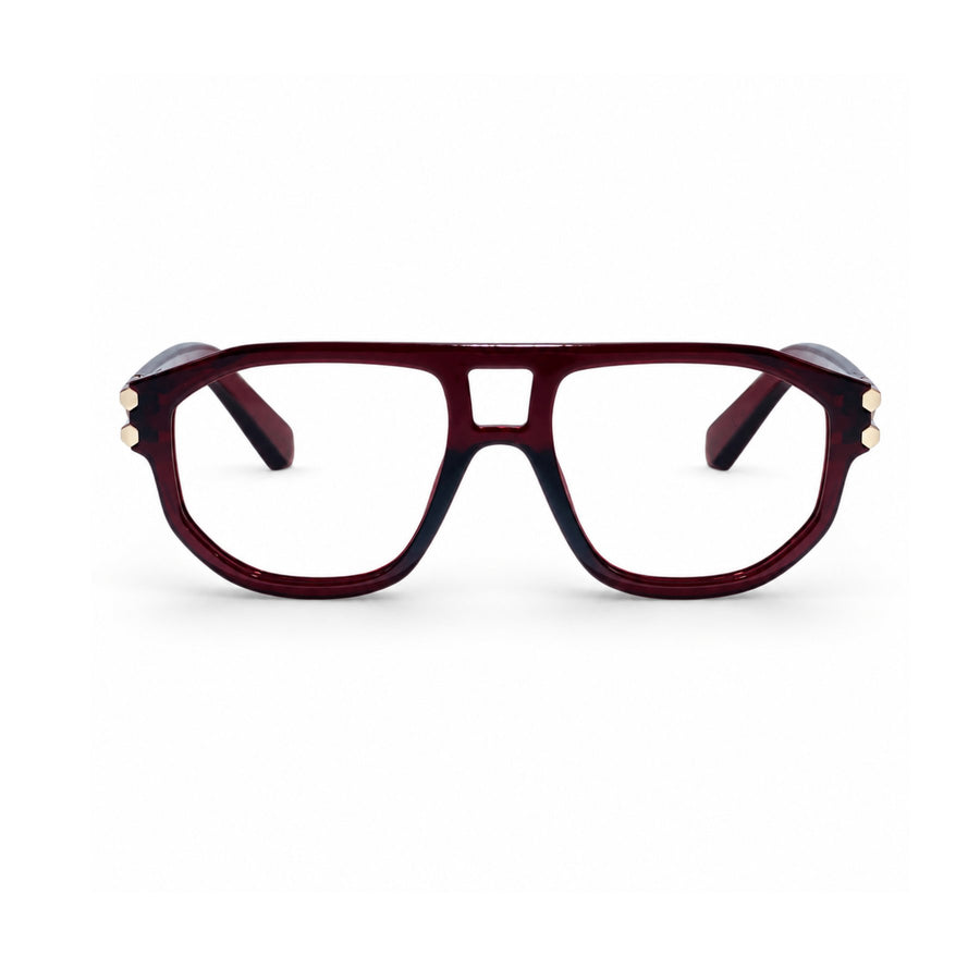 82104 VERLIN Navigator Computer Glasses in Wine Red - front view