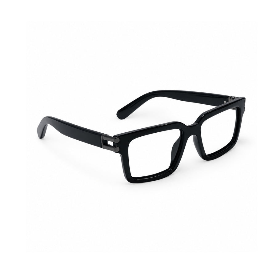 82106 VERLIN Square Computer Glasses in Black - angled view