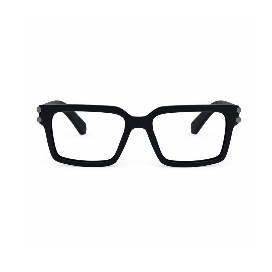 82106 VERLIN Square Computer Glasses in Matte Black - front view