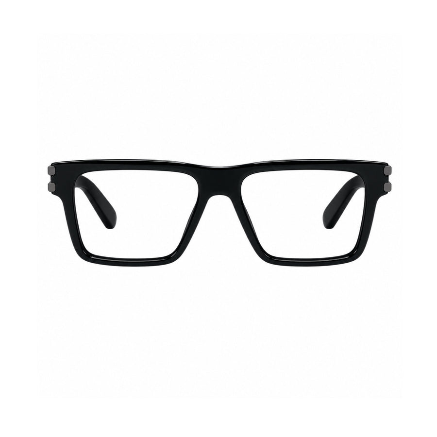 82107 VERLIN Flat-Top Square Computer Glasses in Black - front view