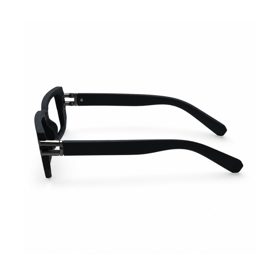 82108 VERLIN Rectangle Computer Glasses in Black - temple and side view