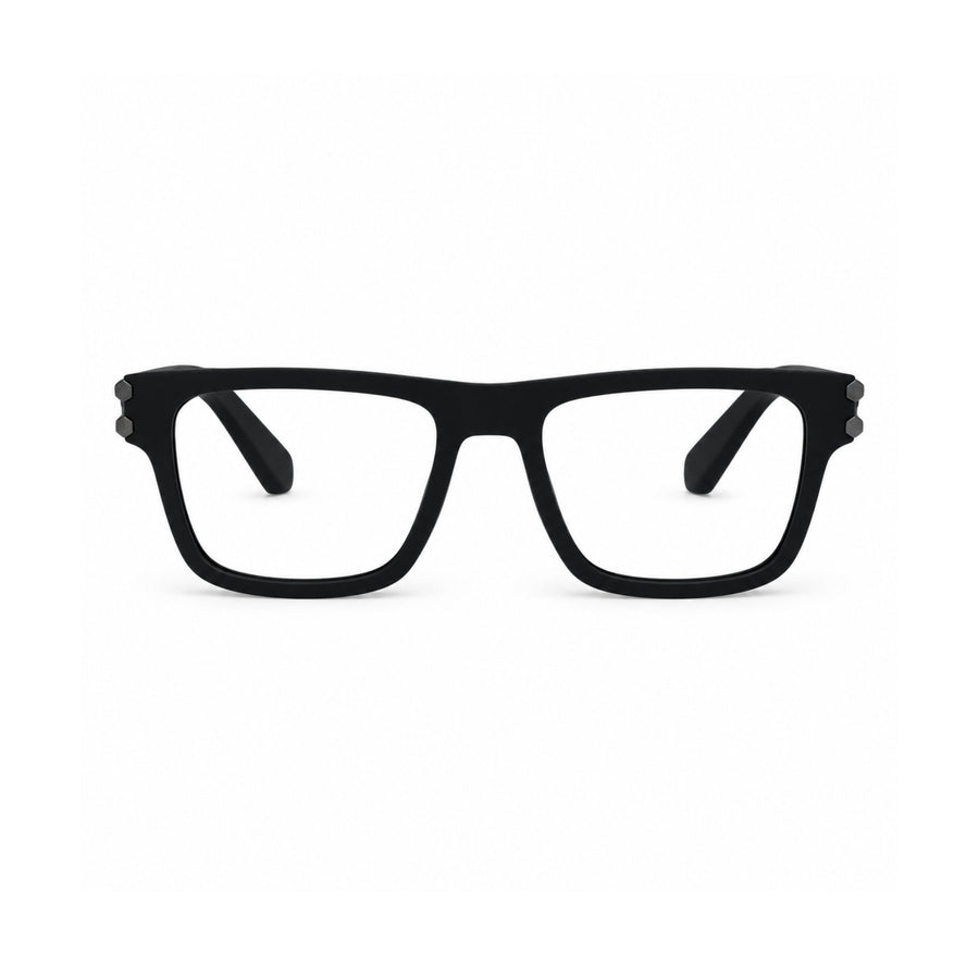 82109 VERLIN Rectangle Computer Glasses in Matte Black - front view