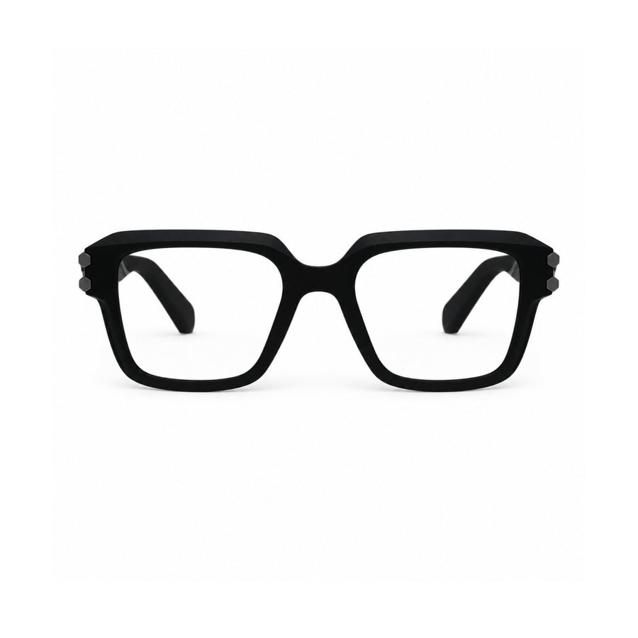 82110 VERLIN Square Computer Glasses in Matte Black - front view