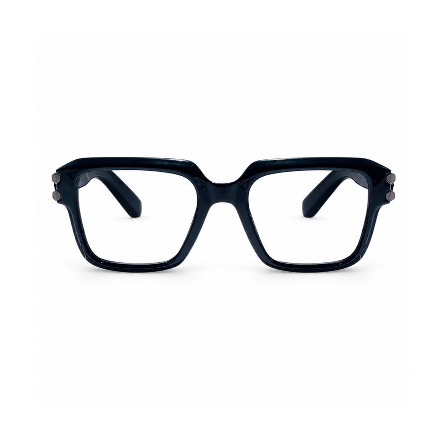 82110 VERLIN Square Computer Glasses in Midnight Blue - front view